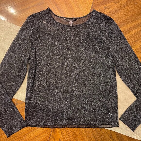 Victoria's Secret Sexy Sheer Mesh Sparkle Long Sleeve - Picture 2 of 4